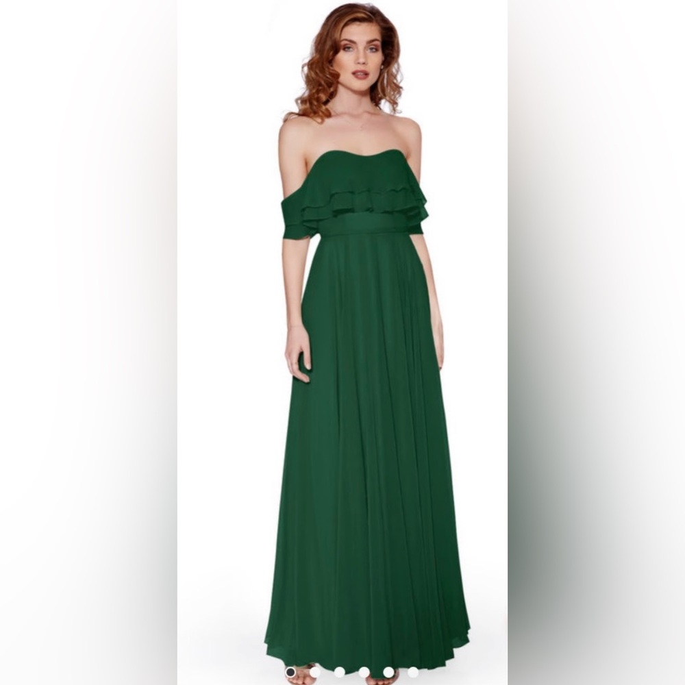 Azazie Hayden bridesmaid/formal dress deep green size 4